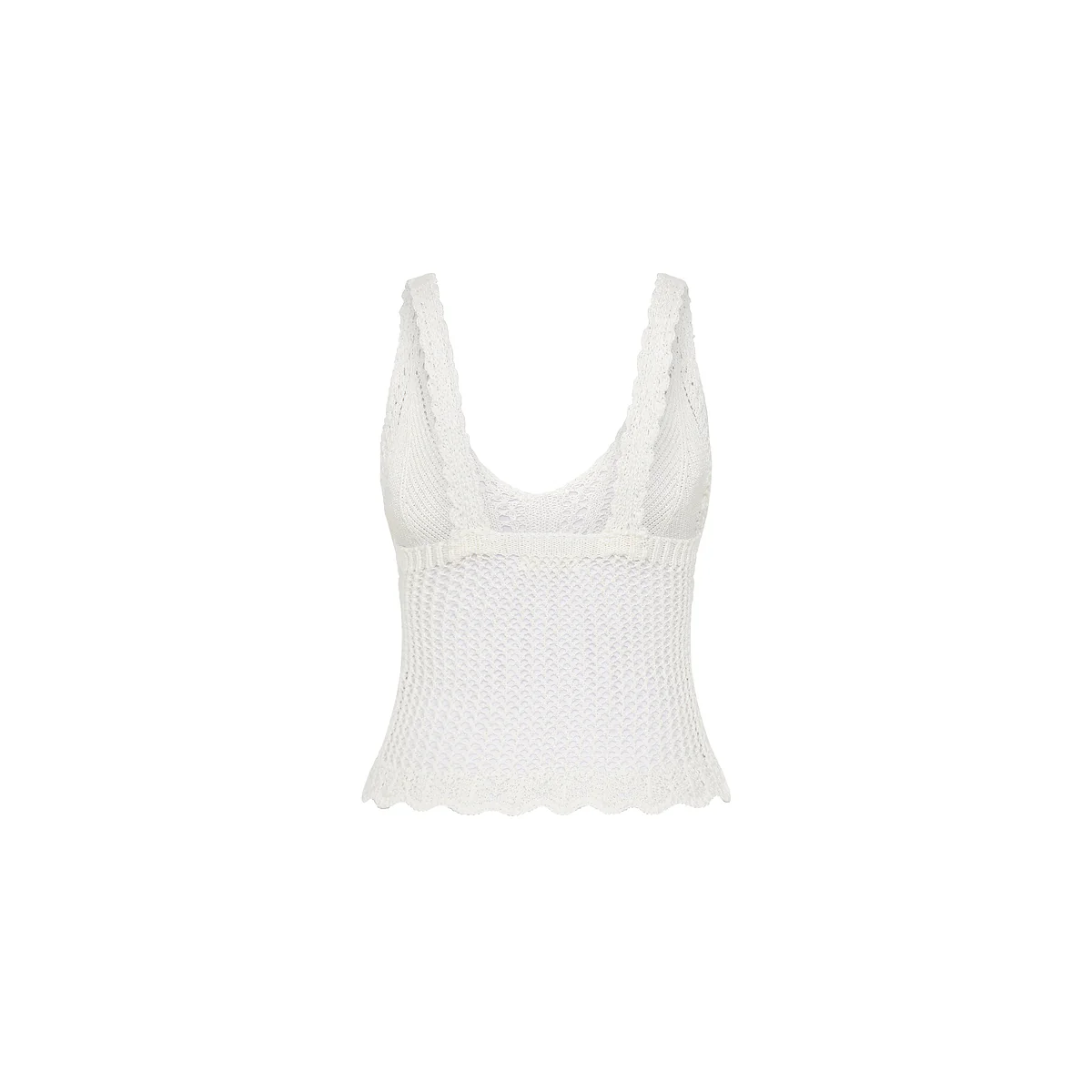 Crochet Knit Cami - Ivory - Image 10