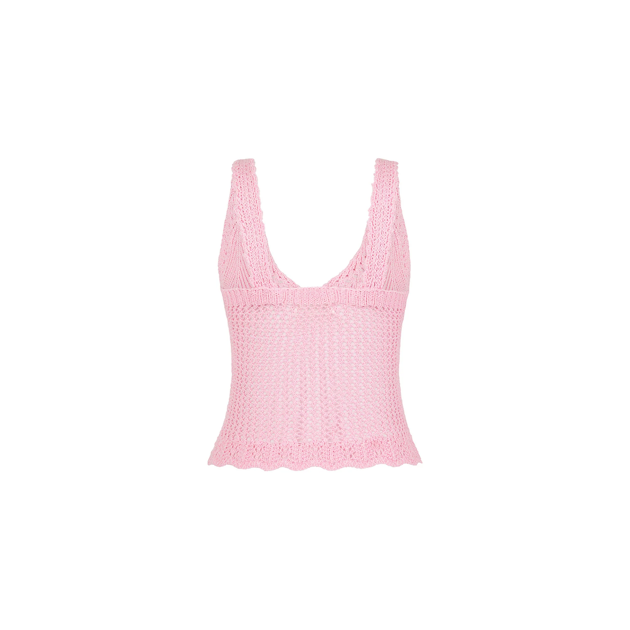 Crochet Knit Cami - Strawberry Glaze - Image 9