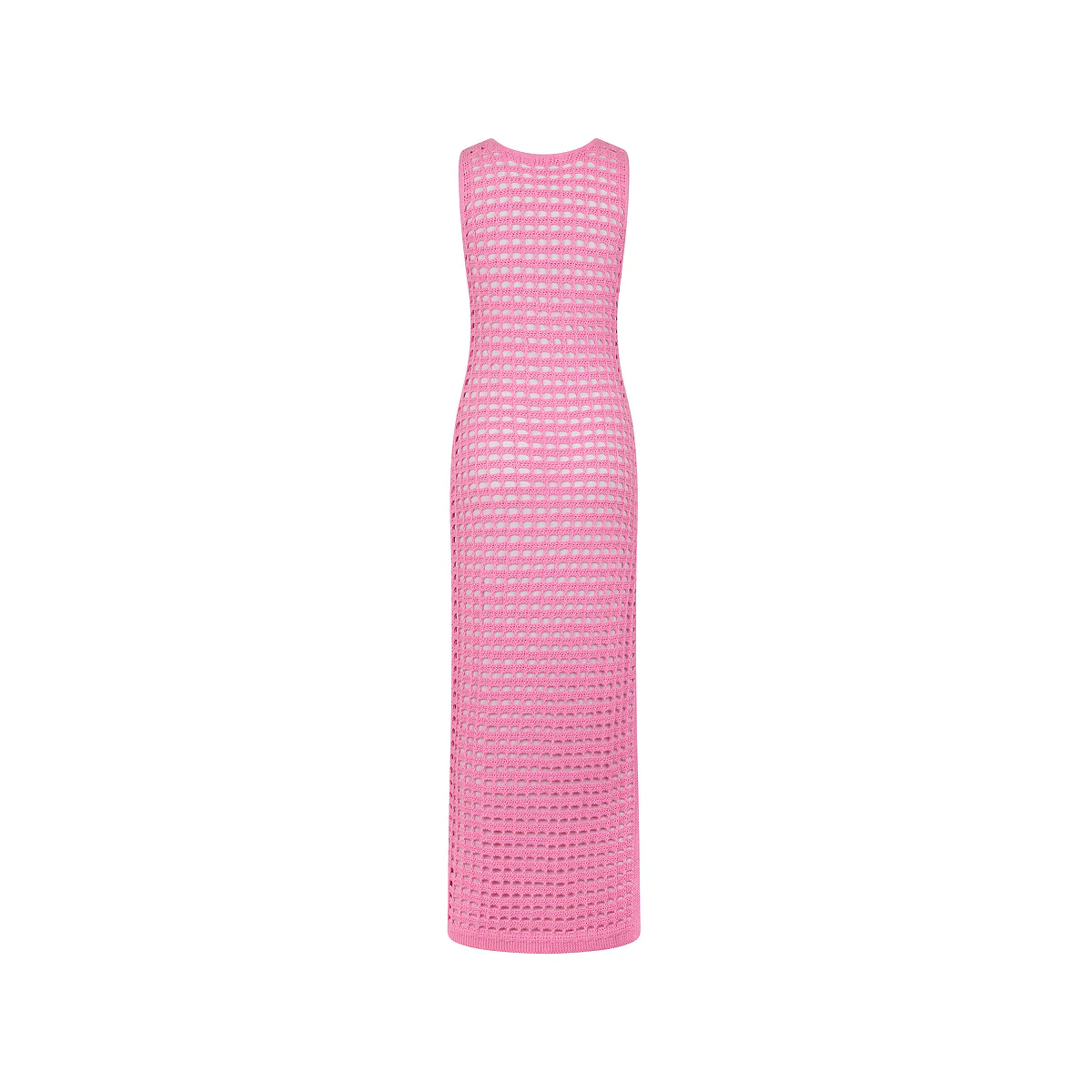 Crochet Plunge Maxi Dress - Bubblegum - Image 10