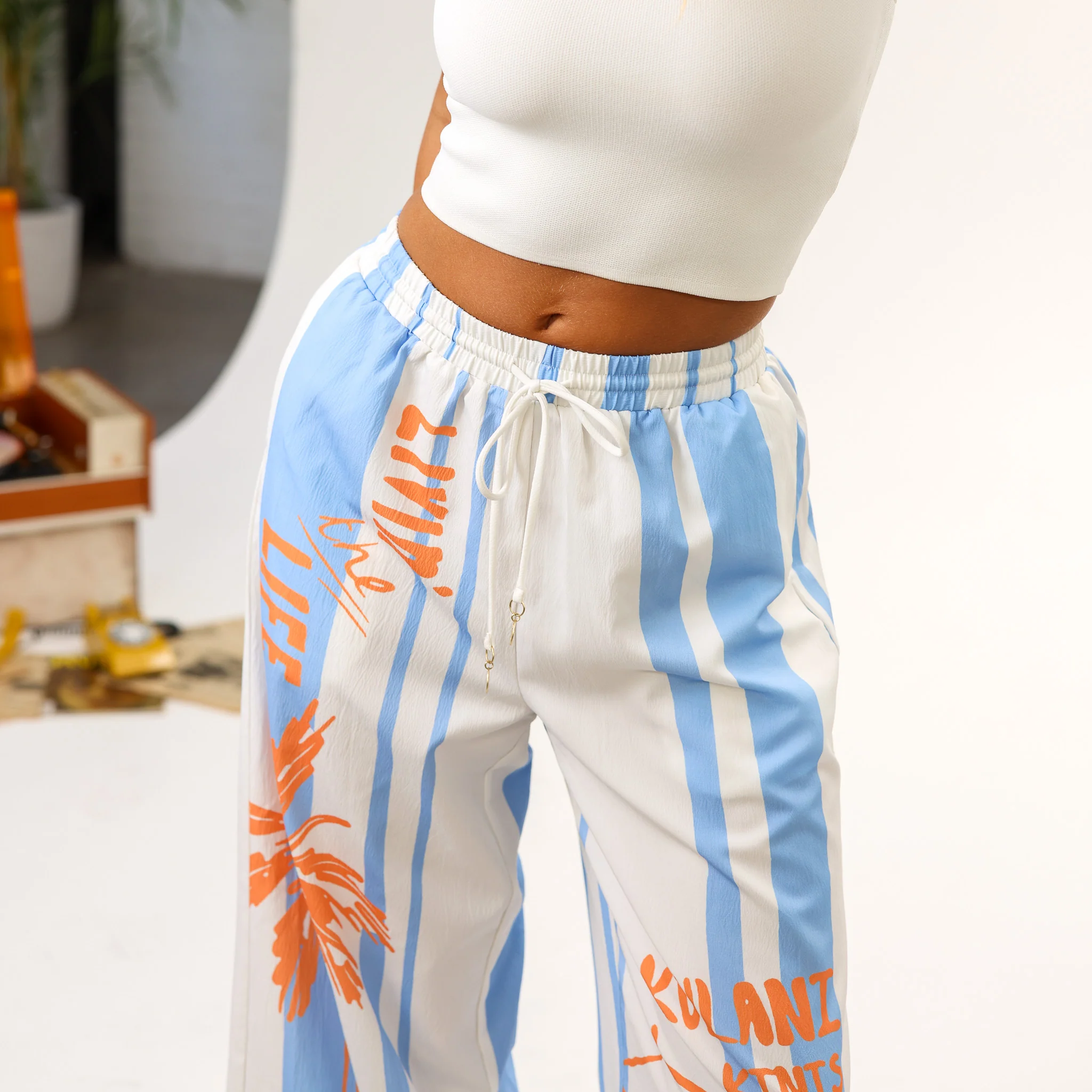 Drawstring Summer Pants - Sunny Daze - Image 4