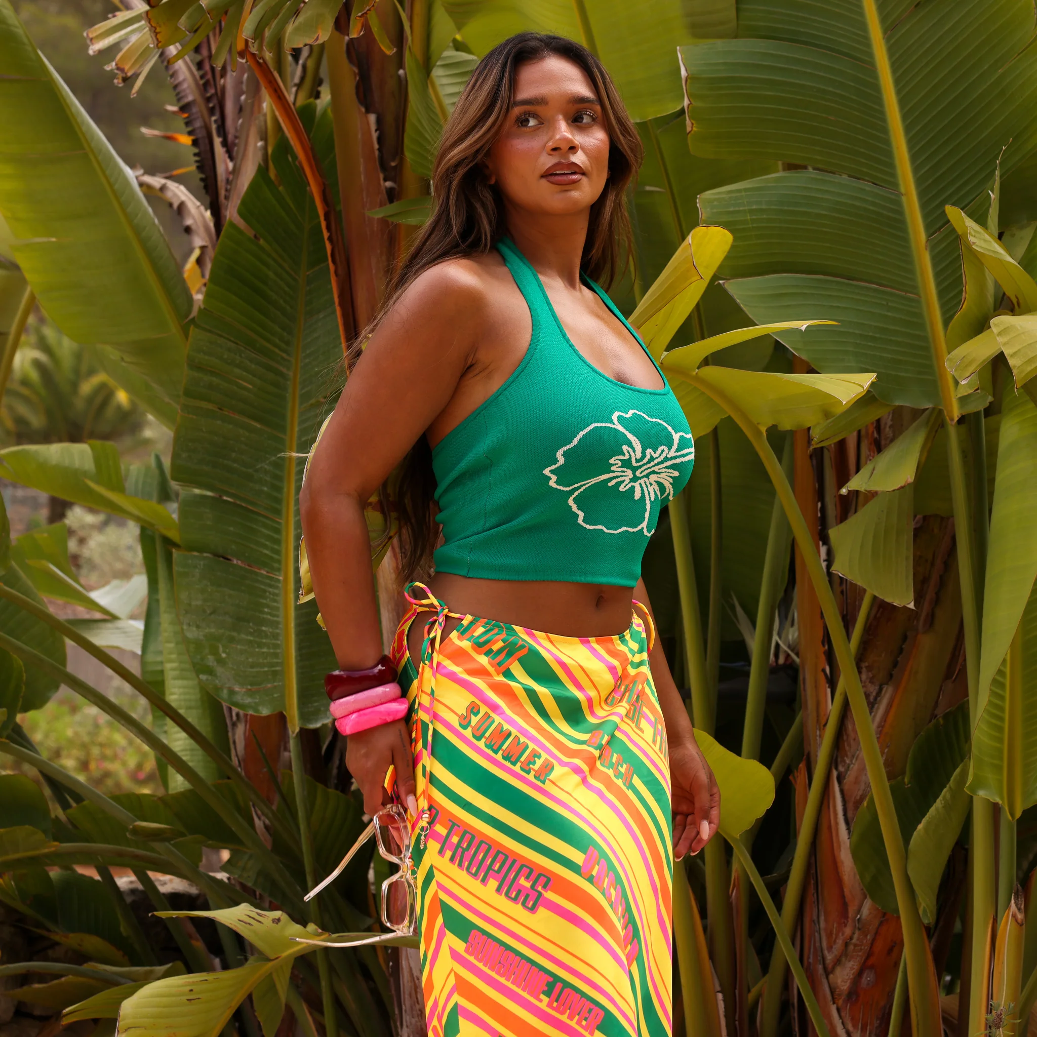 Knit Halter Tank Top - Green Envy - Image 7