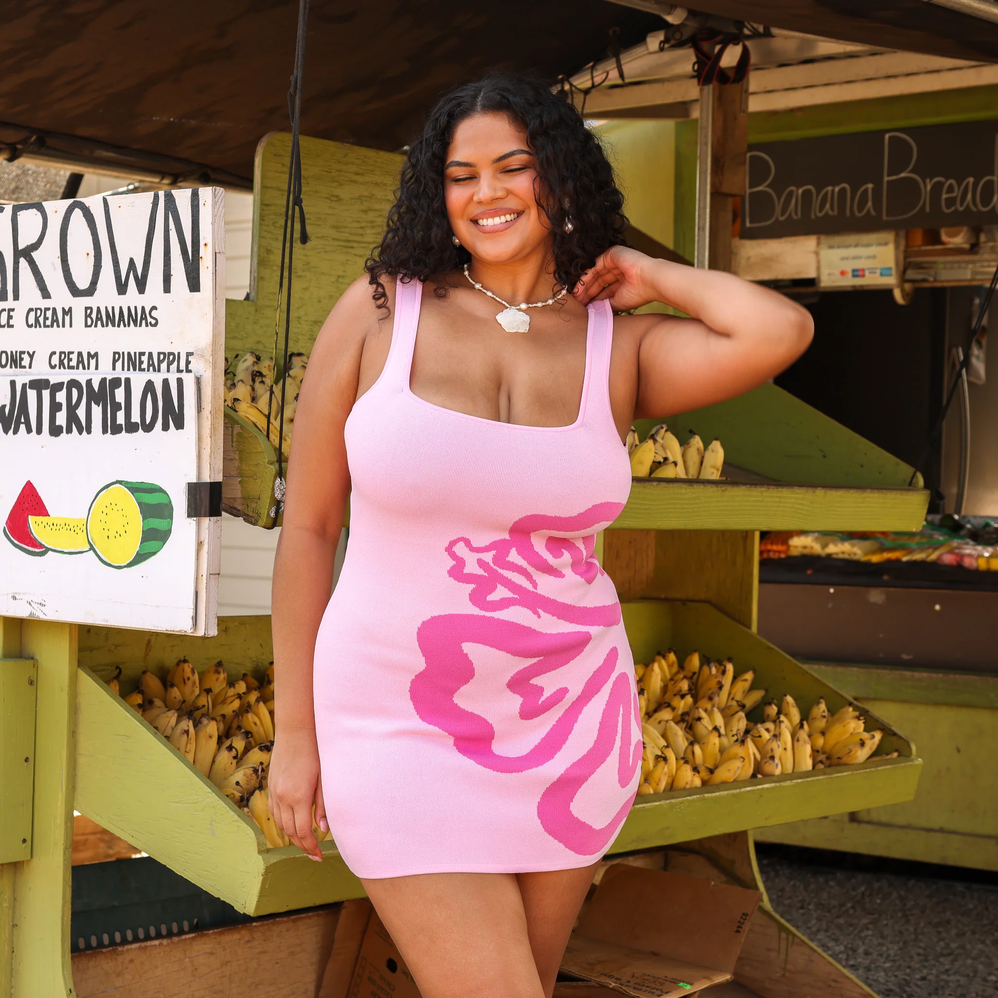 Knit Mini Dress - Island Bloom - Image 5