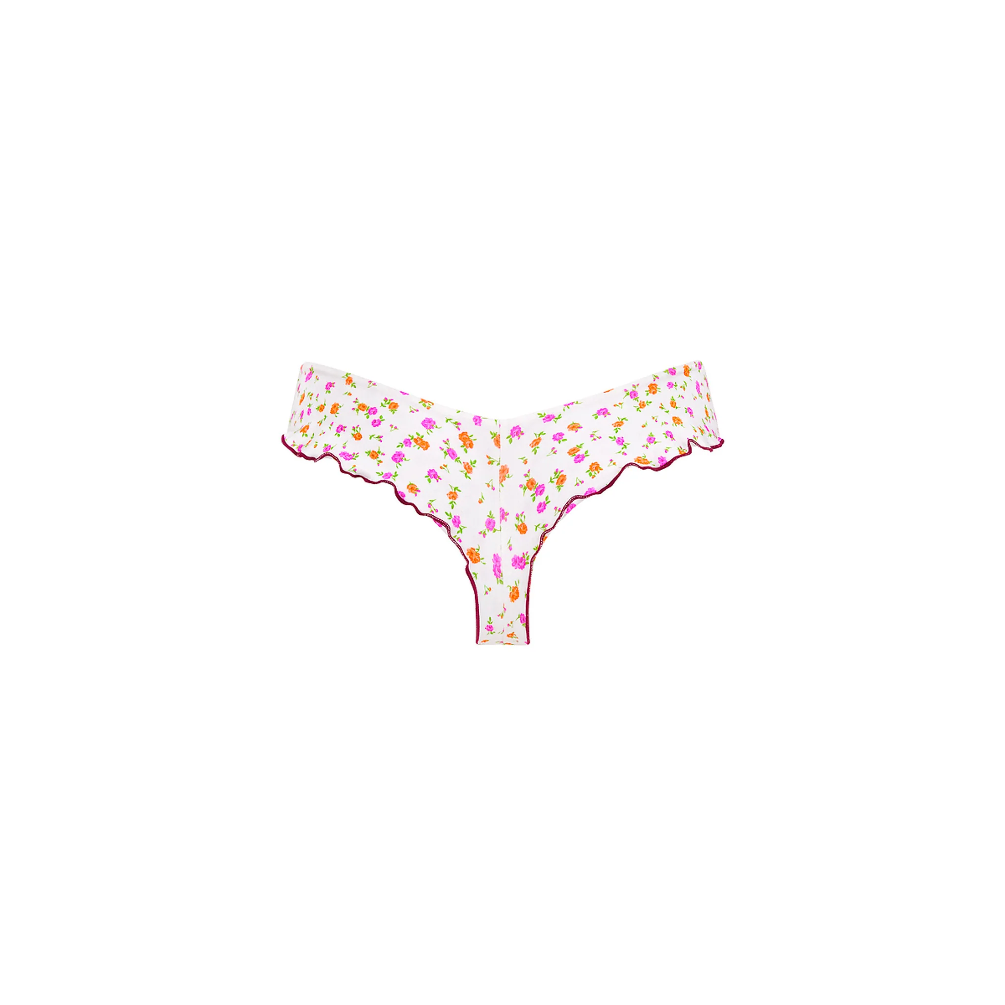 Lettuce Frill Thong Bikini Bottom - Rosie Posie - Image 13