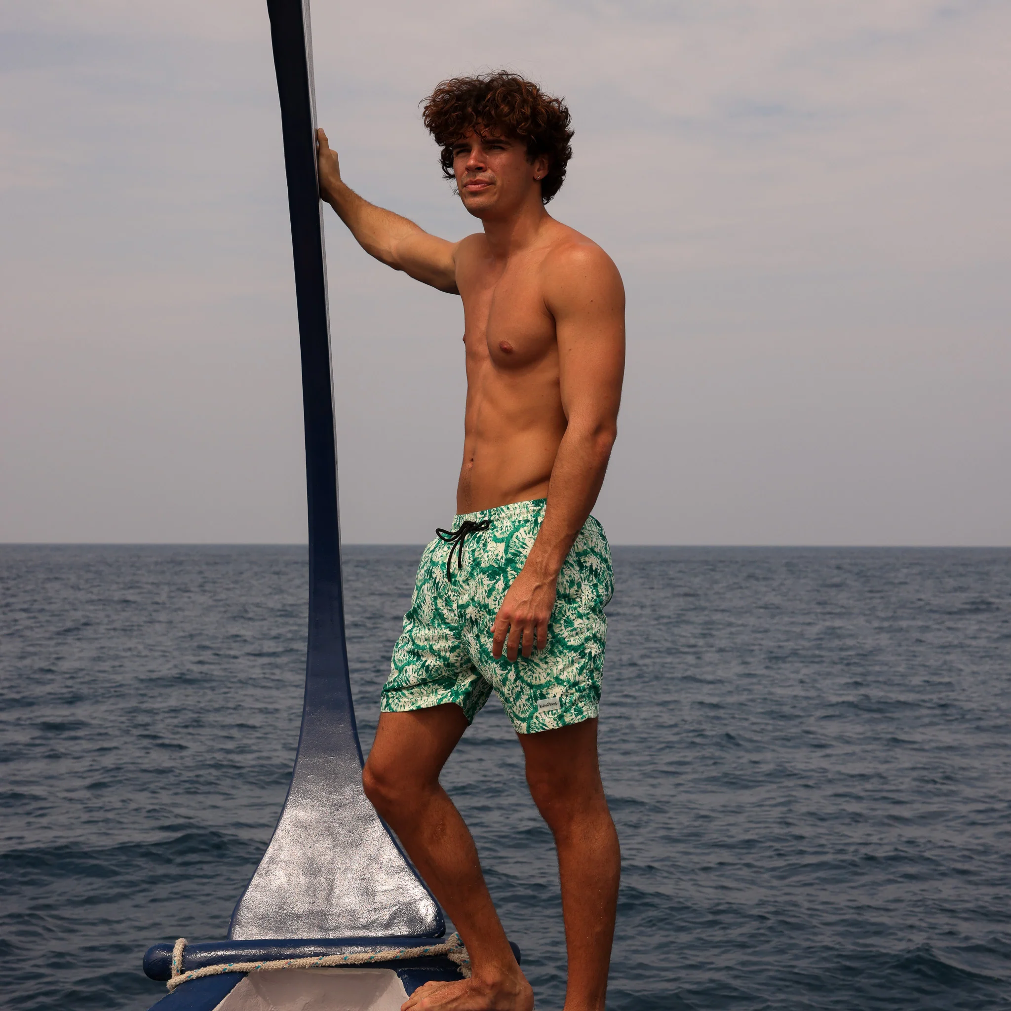 Men's Swim Trunks - Emerald Tides - Image 5