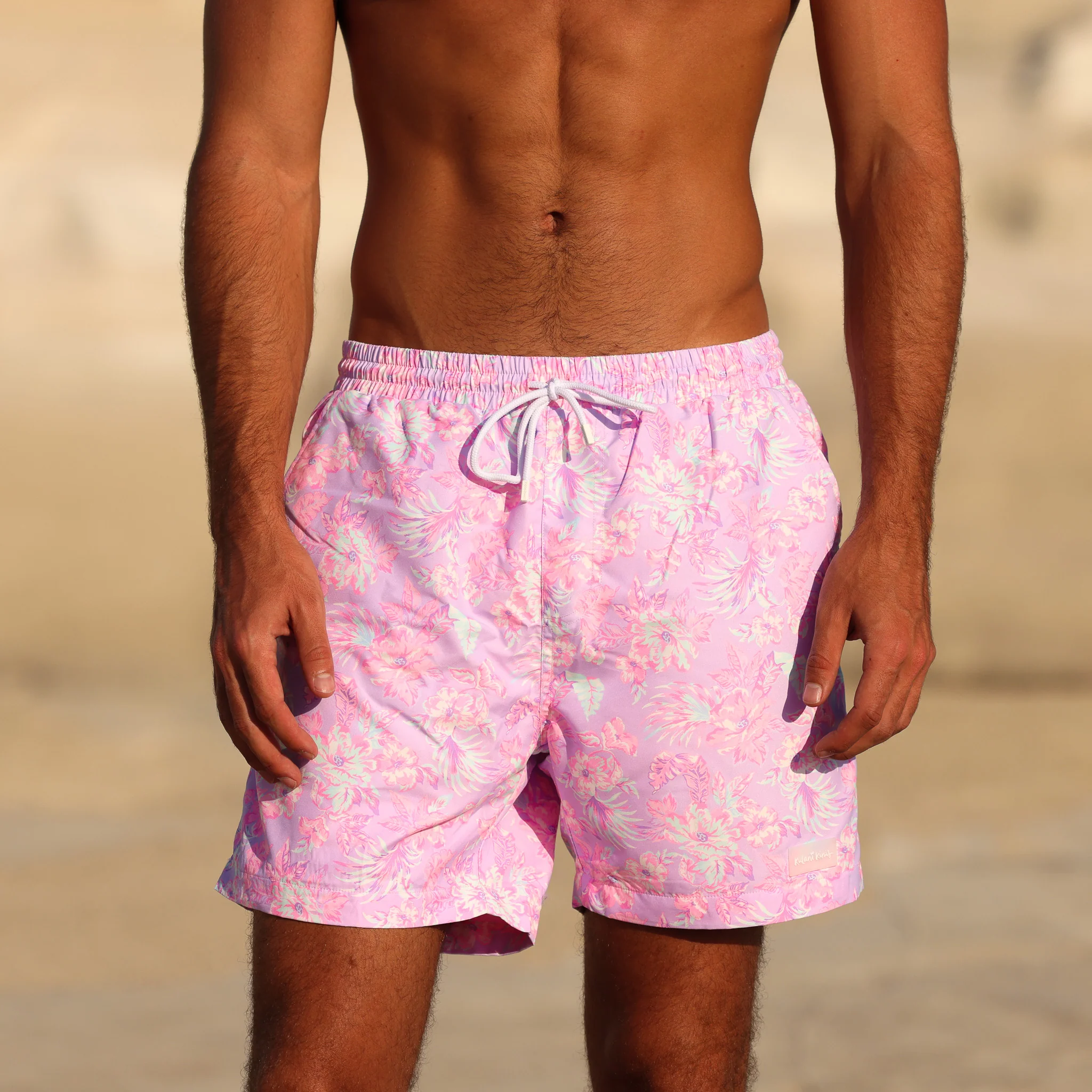 Men's Swim Trunks - Lilac Love - Image 4
