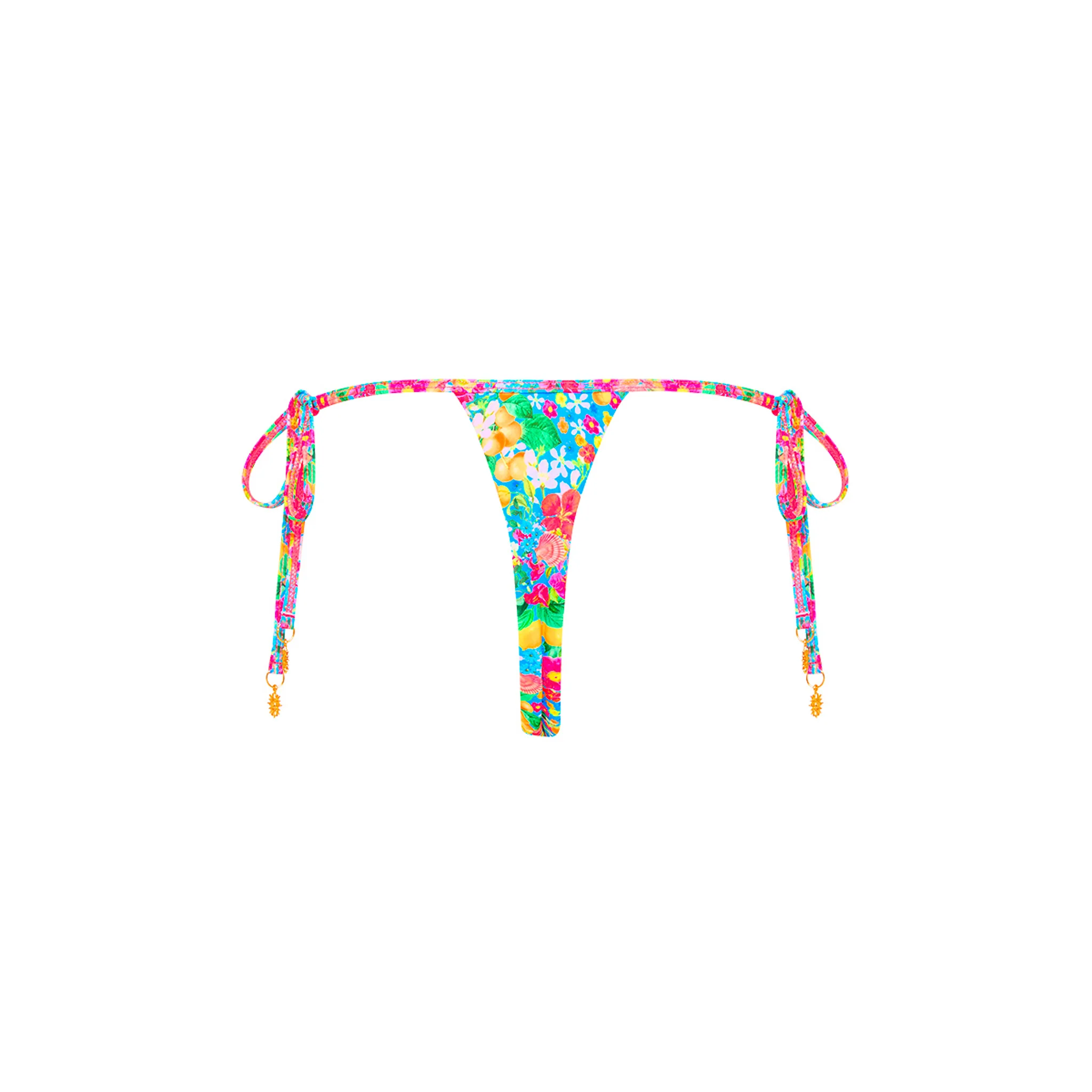 Micro Thong Tie Side Bikini Bottom - Mermaid Garden - Image 13