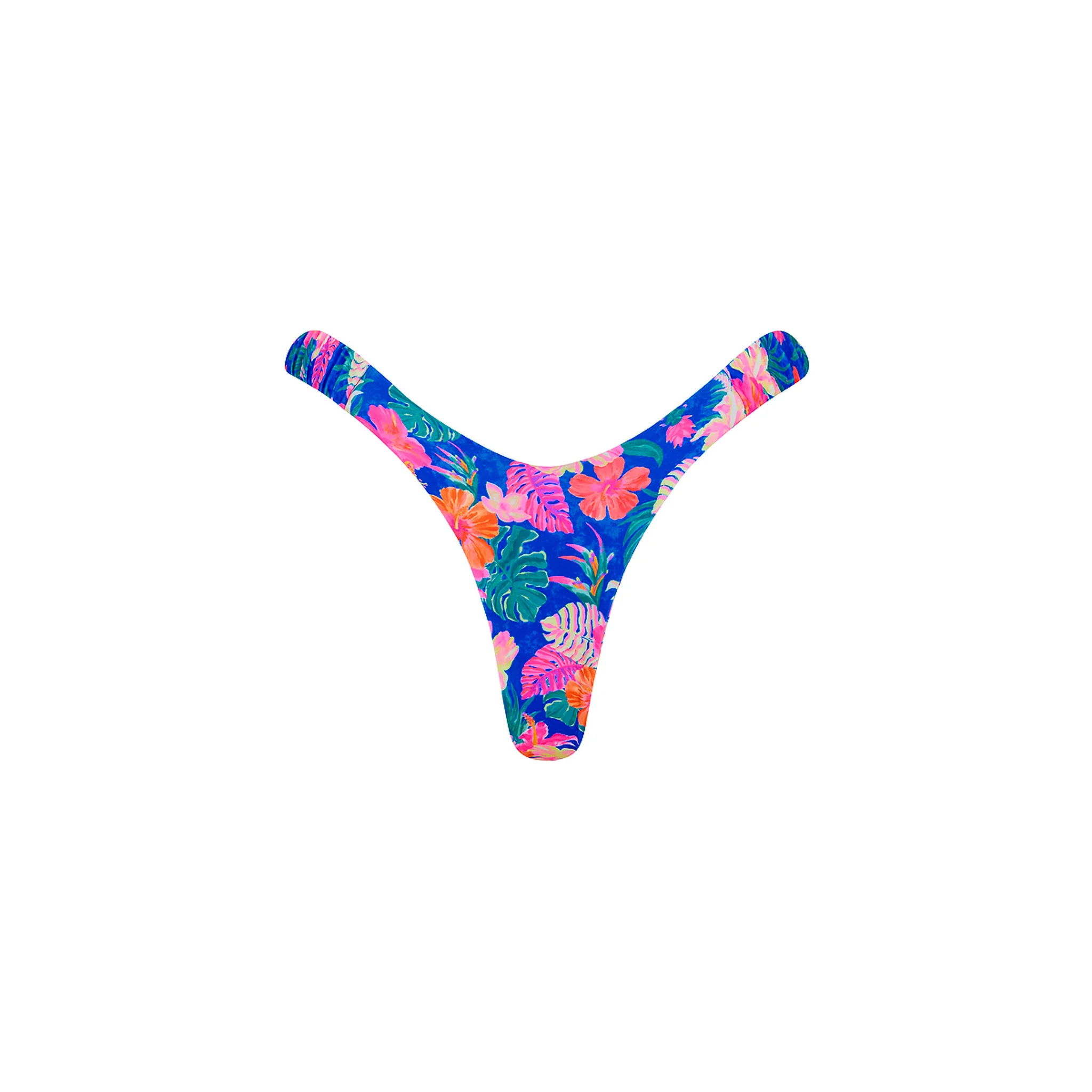 Retro Y Thong Bikini Bottom - Electric Palms - Image 12